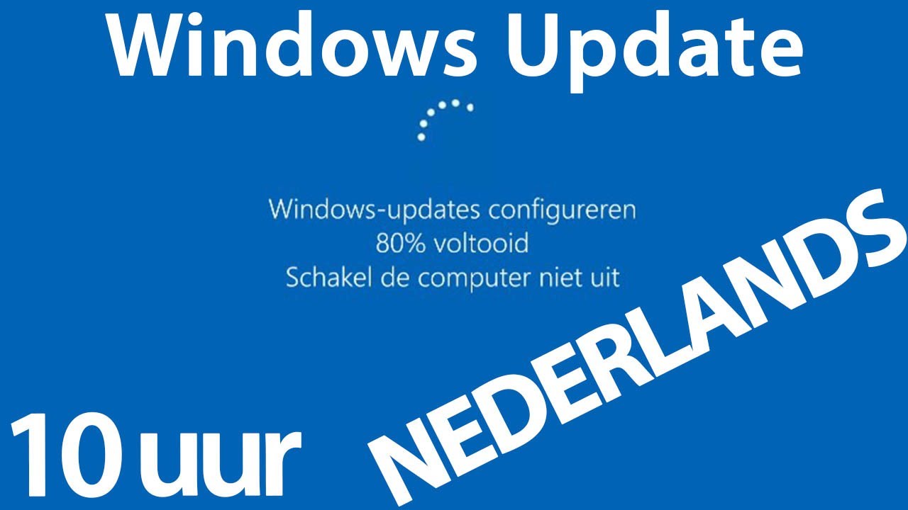 Windows Update Screen DUTCH 10 hours REAL COUNT in 4K UHD !