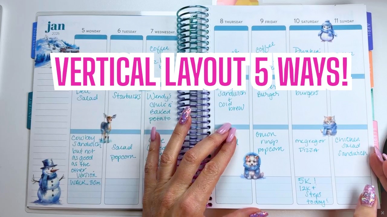 5 способов использовать вертикальную компоновку ежедневника Erin Condren LifePlanner! 💖