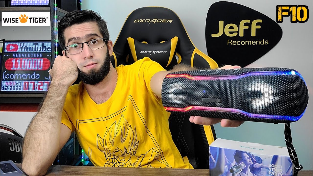 WISE TIGER F10 BEAT BOOM 25W IPX7: Essa caixa de som FOI UMA SURPRESA! (Unboxing/Análise Completa)