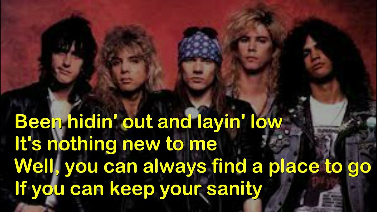 OUT TA GET ME (LYRICS) GUNS N ROSES - APPETITE FOR DESTRUCTION