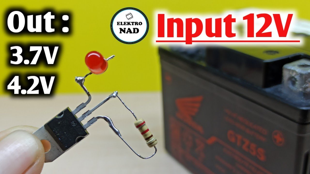 how to make 12V to 3.7V 4.2V. Power supply LM317