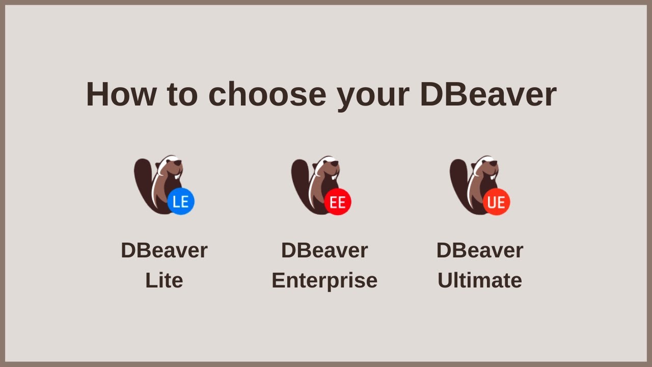How to choose your DBeaver