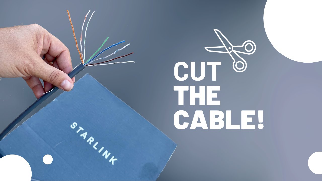 Отсоединяем кабель — модернизируем кабель Starlink