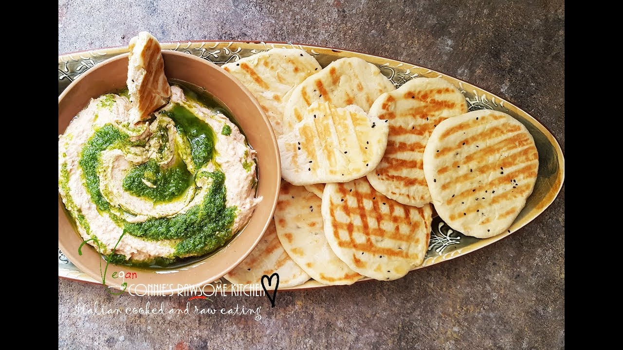 VLOG CHEAP FAST EASY VEGAN LENTIL HUMMUS AND NAAN BREAD | Connie's RAWsome kitchen