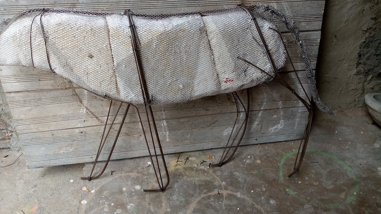 iniciando mais uma onça pintada feita com cimento
