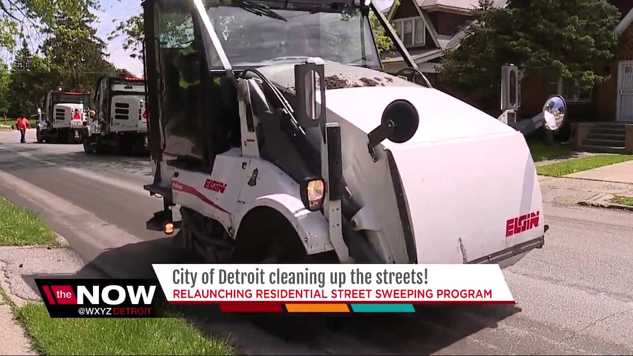 Detroit street sweeping program