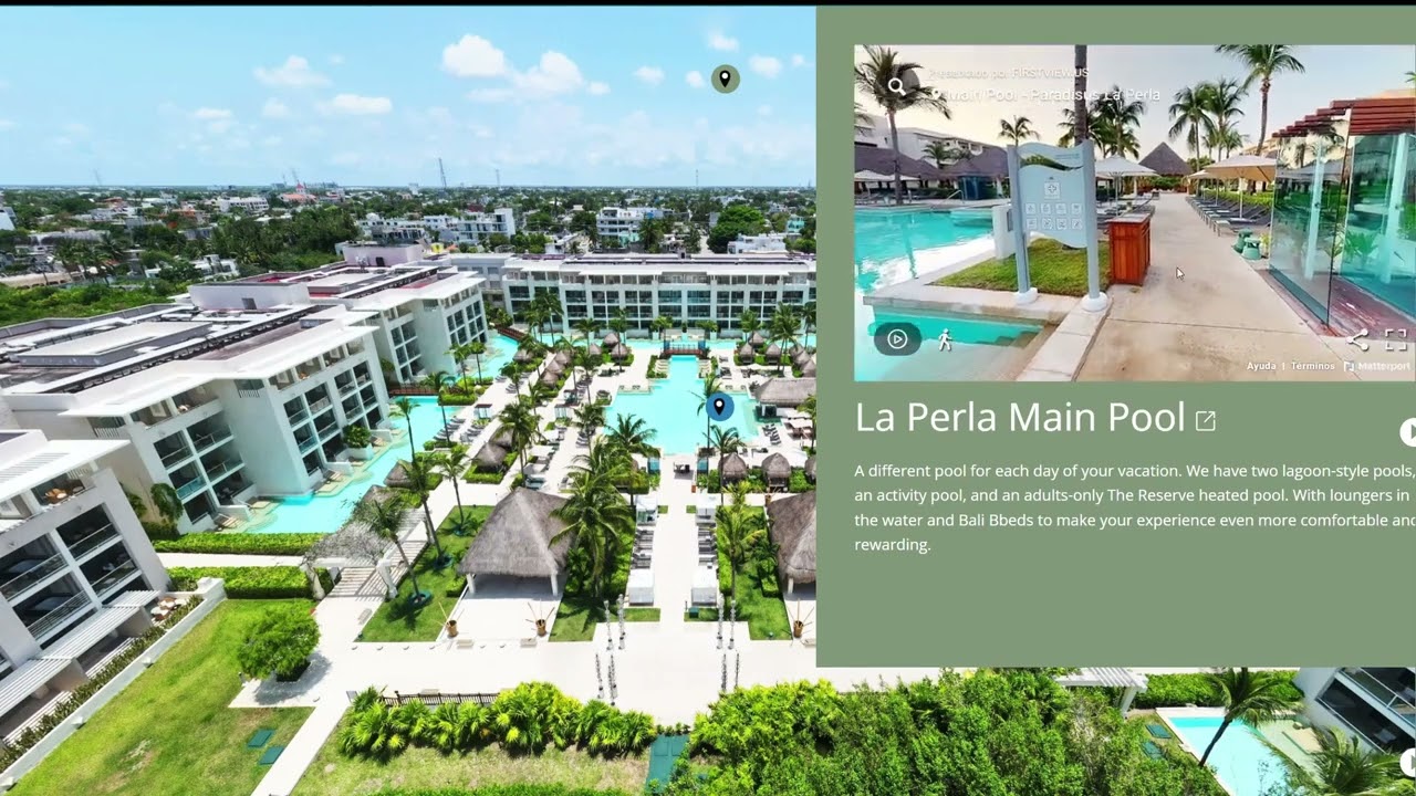 FirstView Virtual Tour 360&ordm; - Paradisus La Perla resort | Hotel Immersive Content