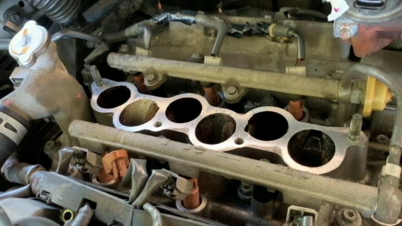 Замена впускного коллектора и коллектора Camry V6 2002 года выпуска, ремонт датчика детонации LEX...