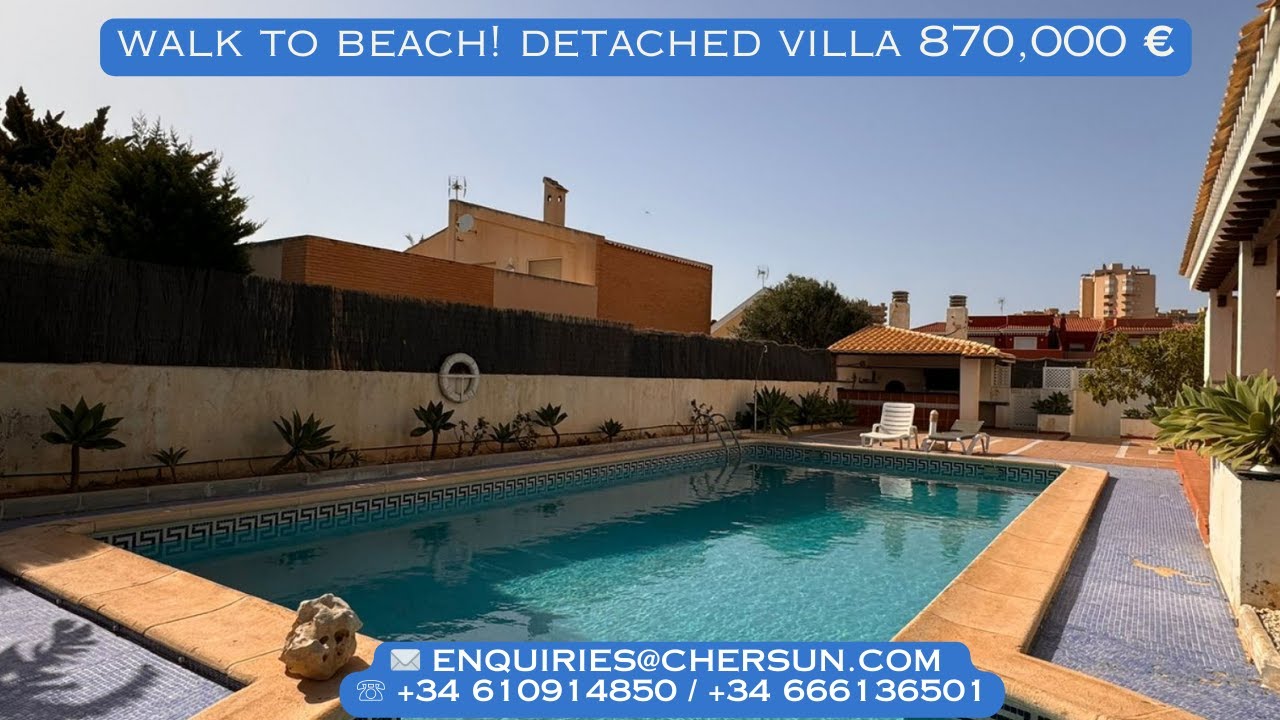 Property for sale in La Manga Del Mar Menor - Walk to Beach, Detached Villa - Chersun Properties