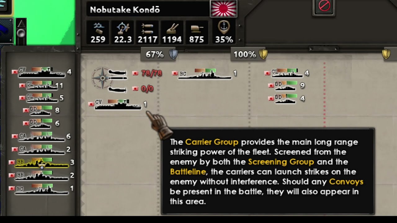 HoI4: ¿Cómo funcionan los aviones en portaaviones en combate naval?