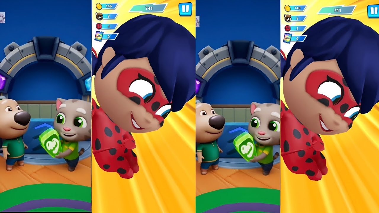 Talking Tom Time Rush Vs Tom Hero Dash - Bosses Raccoons Crystals Battles Vs Heroes- Amir Gameplays 
