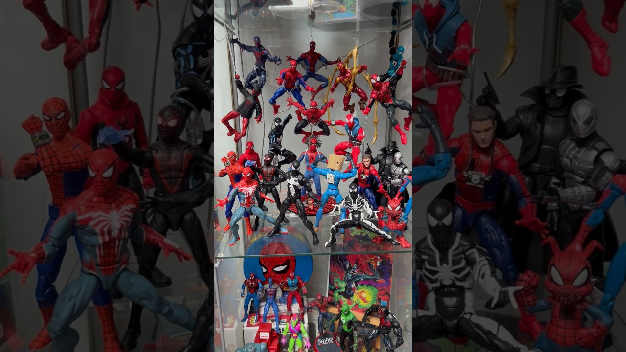 Updated Marvel legends Spider-Man display #actionfigures #acrossthespiderverse #spiderverse