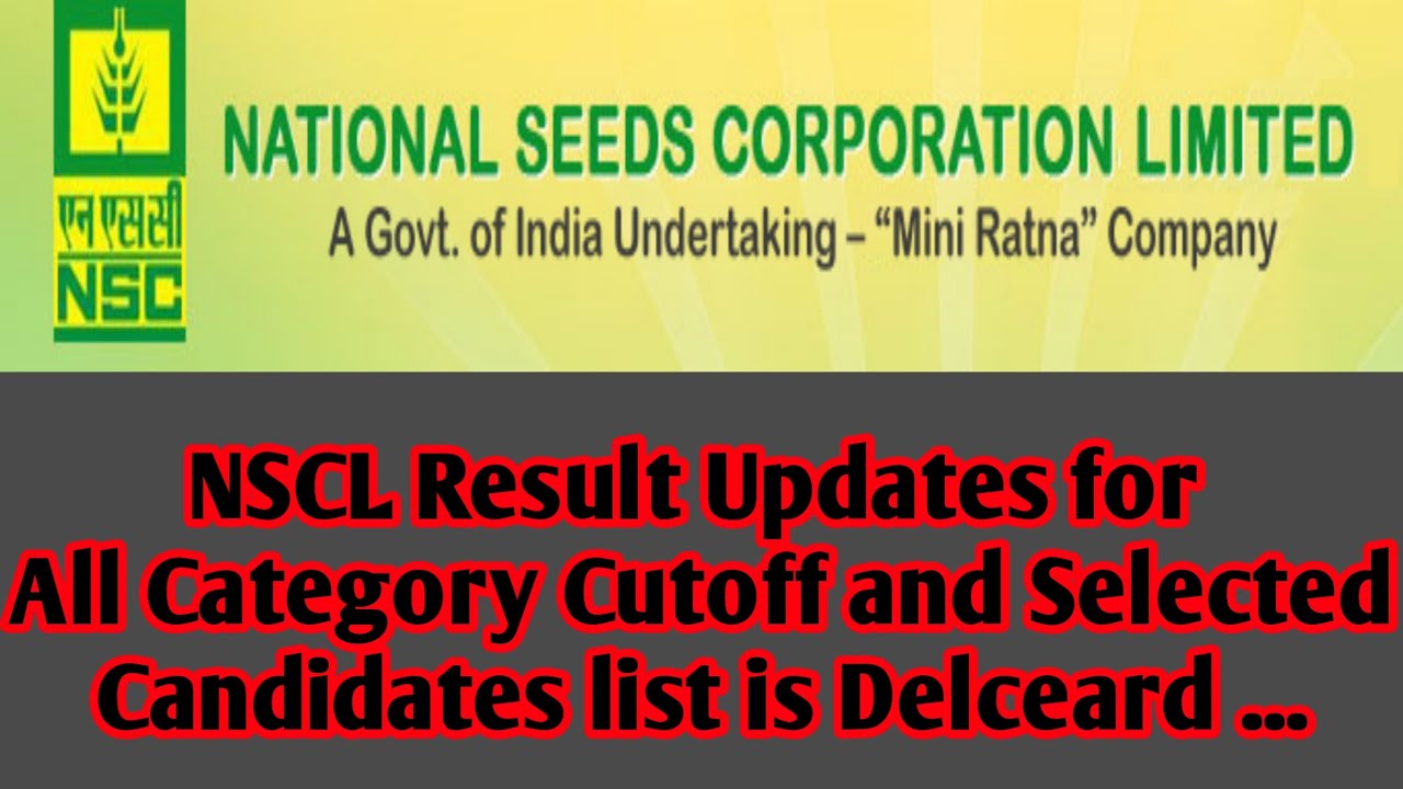 NSCL Trainee Marketing Result!!  All other Category Exam Result!! Cutoff !! Selected Candidates list