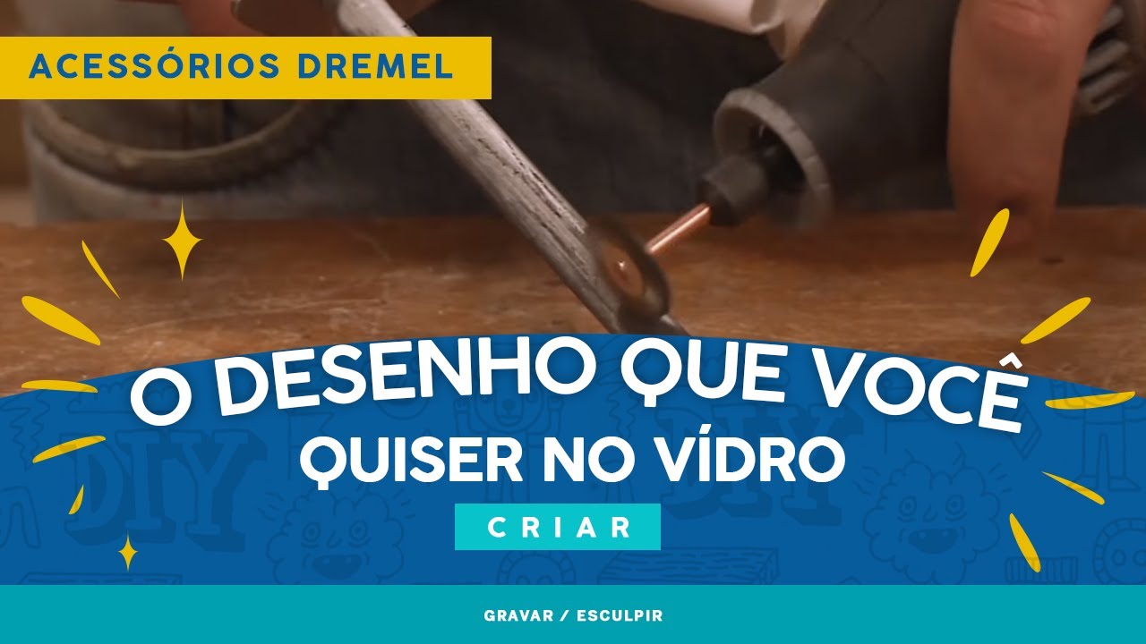 Pontas diamantadas 7144 e 7105: Como gravar em vídro | Acessórios Dremel