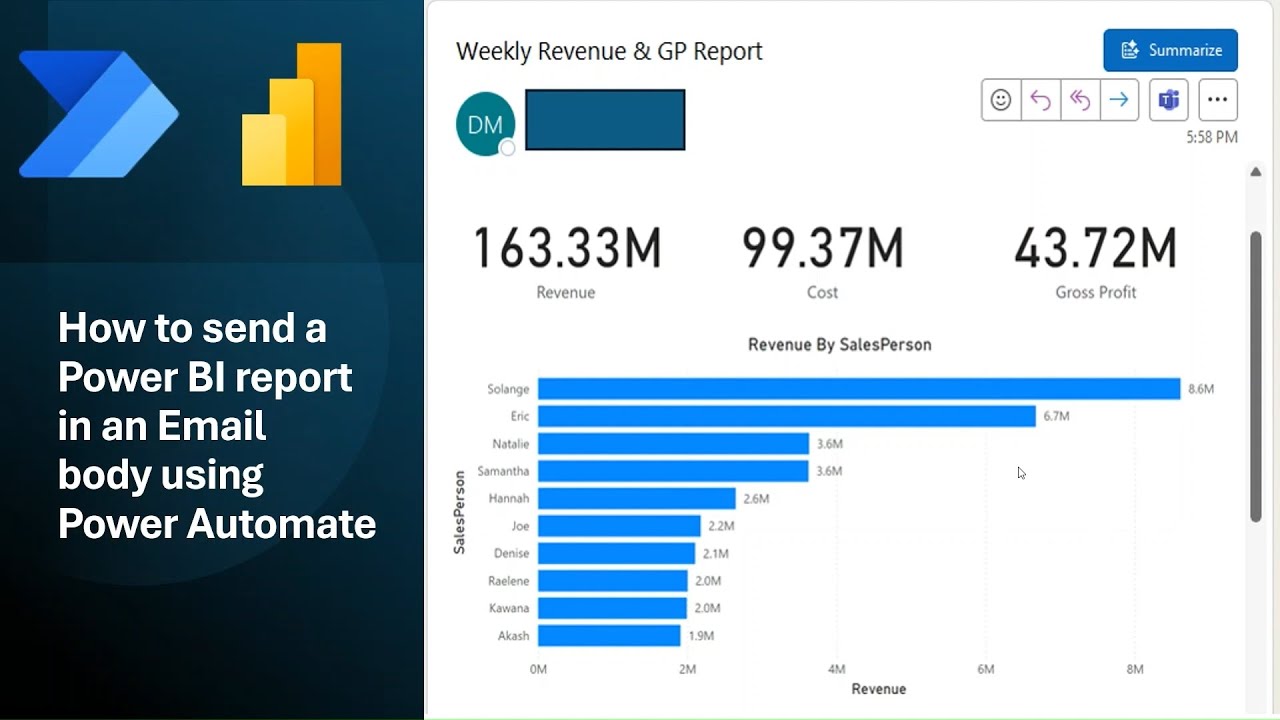 How To Send A Power BI Report As An Email Body Using Power Automate