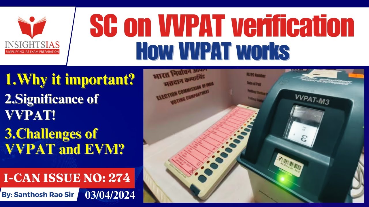SC Issue ECI Notice; Cross Verify EVM-VVPAT #elections2024 #vvpat #upsc2024 #eci #santhoshraoupsc