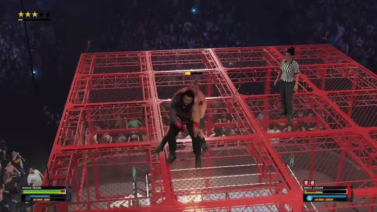 The Beast vs The Tribal Chief: Hell in a Cell War #wwe2k25 #gameplay 