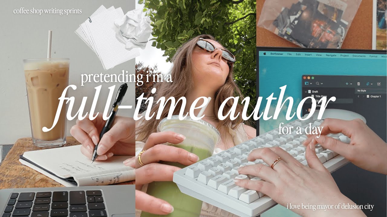 pretending to be a FULL-TIME AUTHOR | trying out my dream life for a day 💭🧋🌟 // a writing vlog 🖋️📚