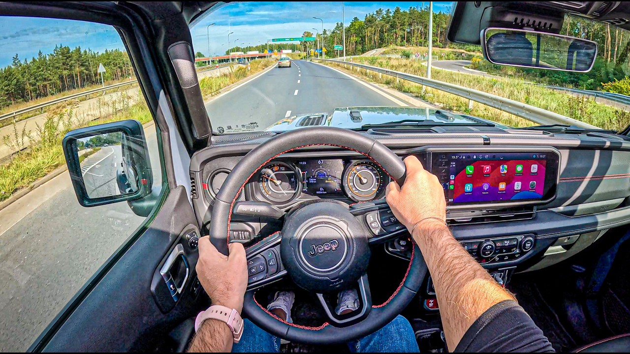 NEW Jeep Wrangler IV Rubicon (2.0 TC  272 hp) | POV Test Drive #2205 Joe Black