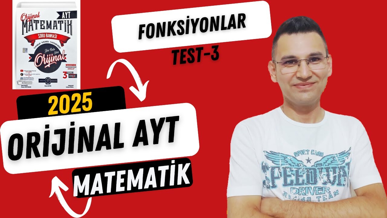 2025 Orijinal AYT Matematik Çözümleri FONKSİYONLAR TEST-3 Soru Bankası Tam Çözüm Serisi#yks2025