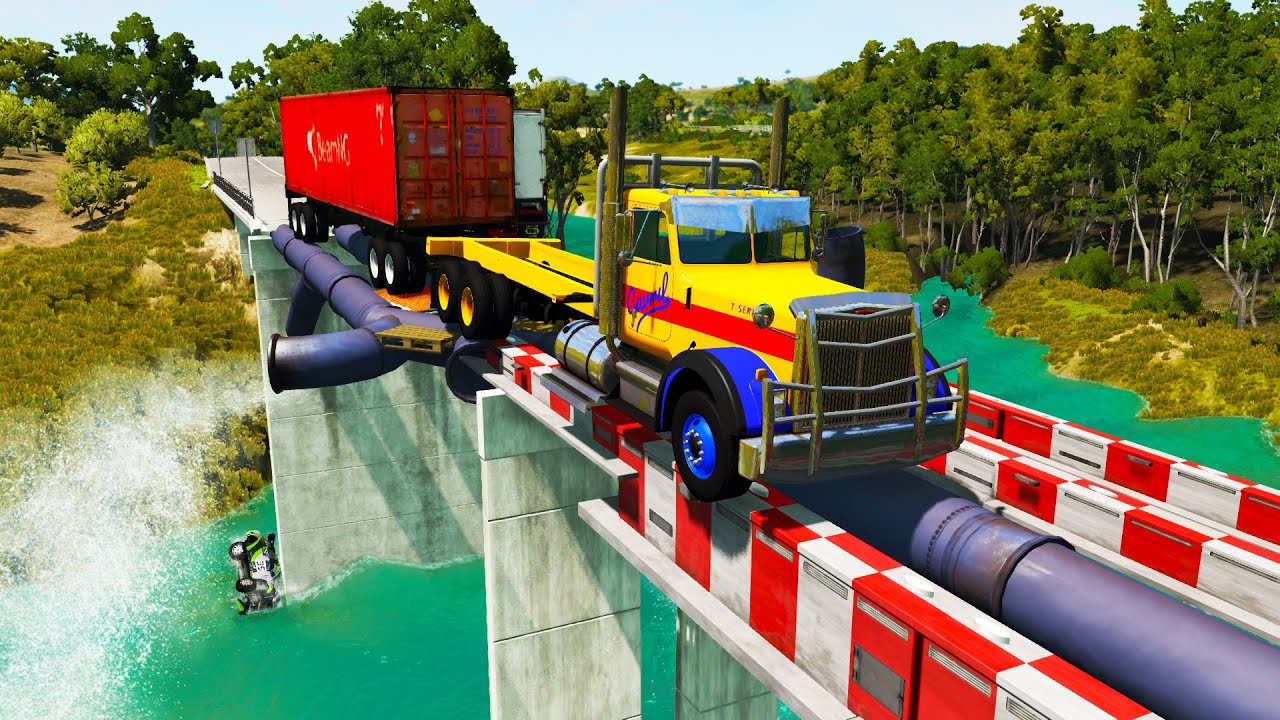 Super Narrow Bridges vs Cars #2 | BeamNG DRIVE
