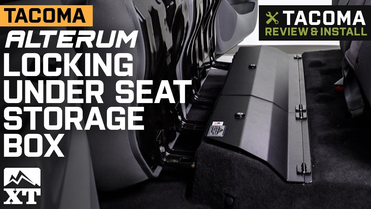 2005-2021 Tacoma Double Cab Alterum Locking Under Seat Storage Box Review & Install