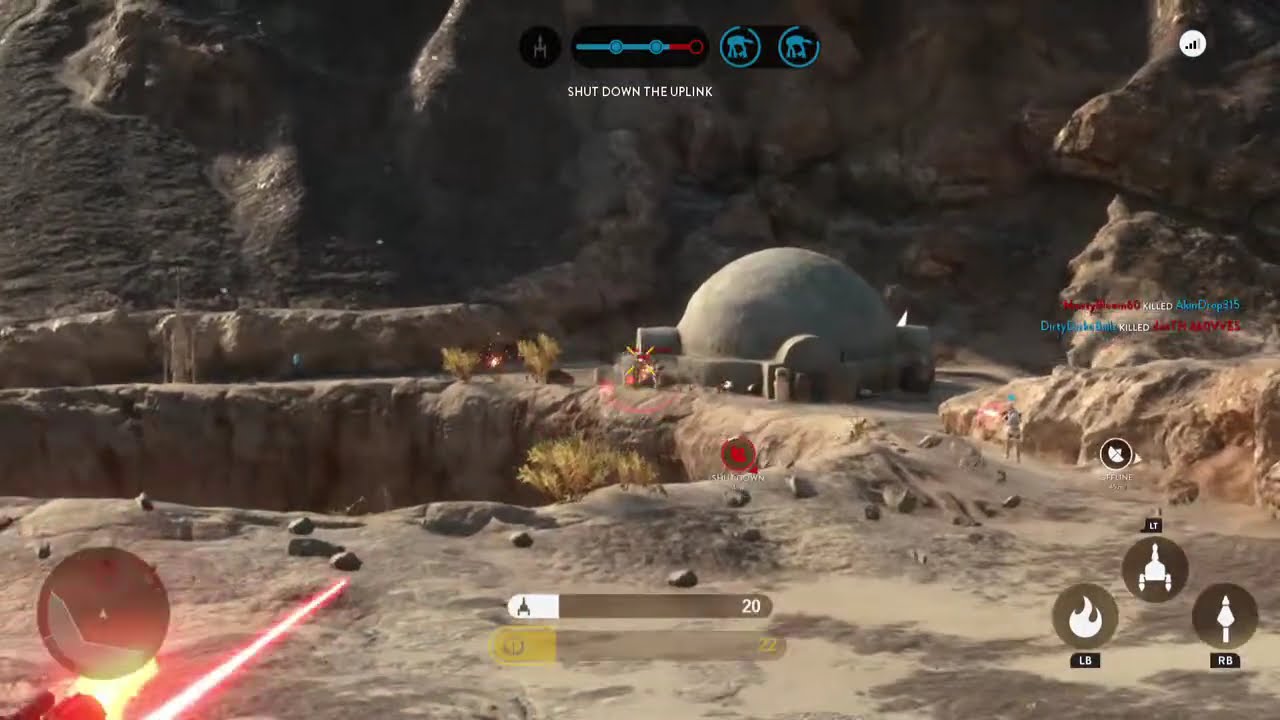 Star Wars Battlefront (2015) 103 Boba Fett killstreak vintage gameplay