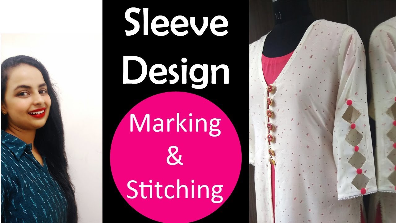 Cutwork Sleeve Design| Marking and sewing | In Hindi| English subtitles