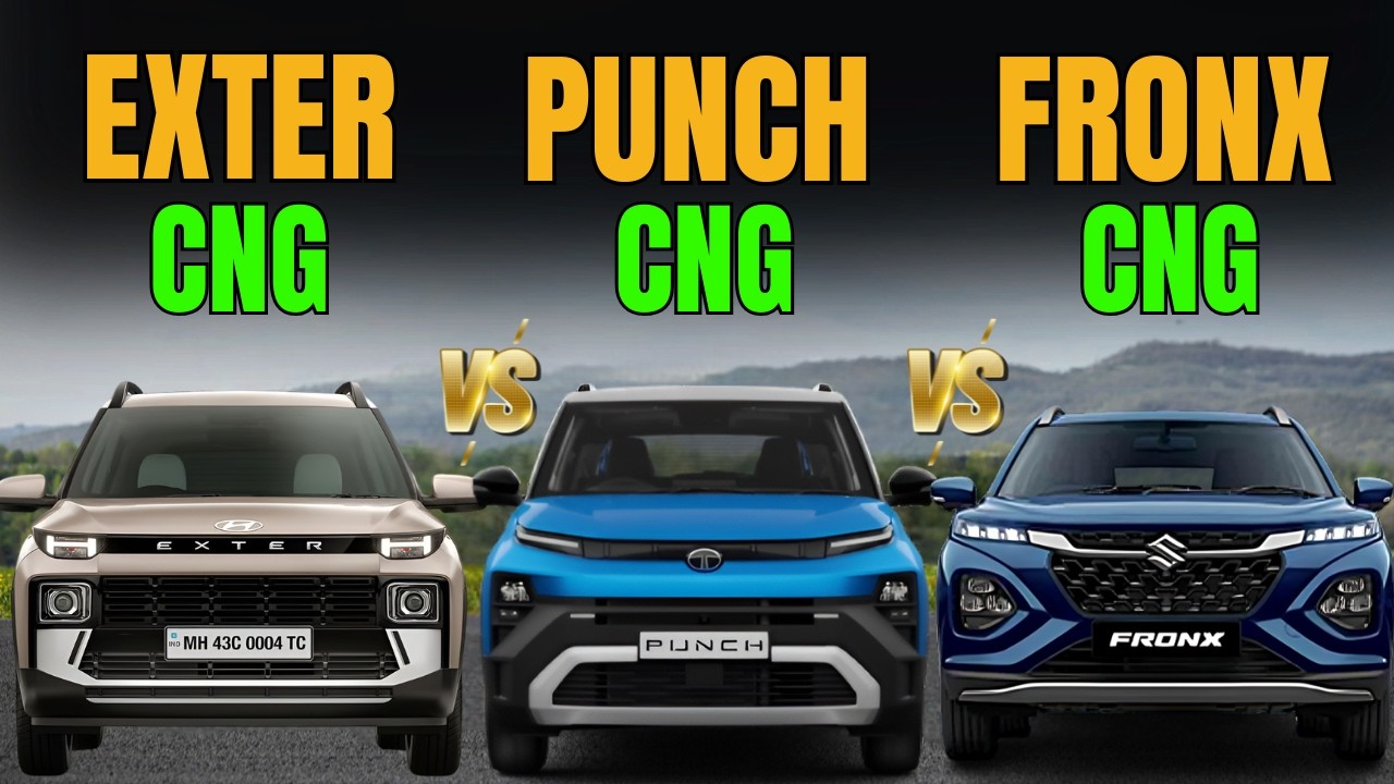 Новый Hyundai Exter CNG 2026 против Tata Punch CNG против Suzuki Fronx CNG | Сравнение CNG | Anti...