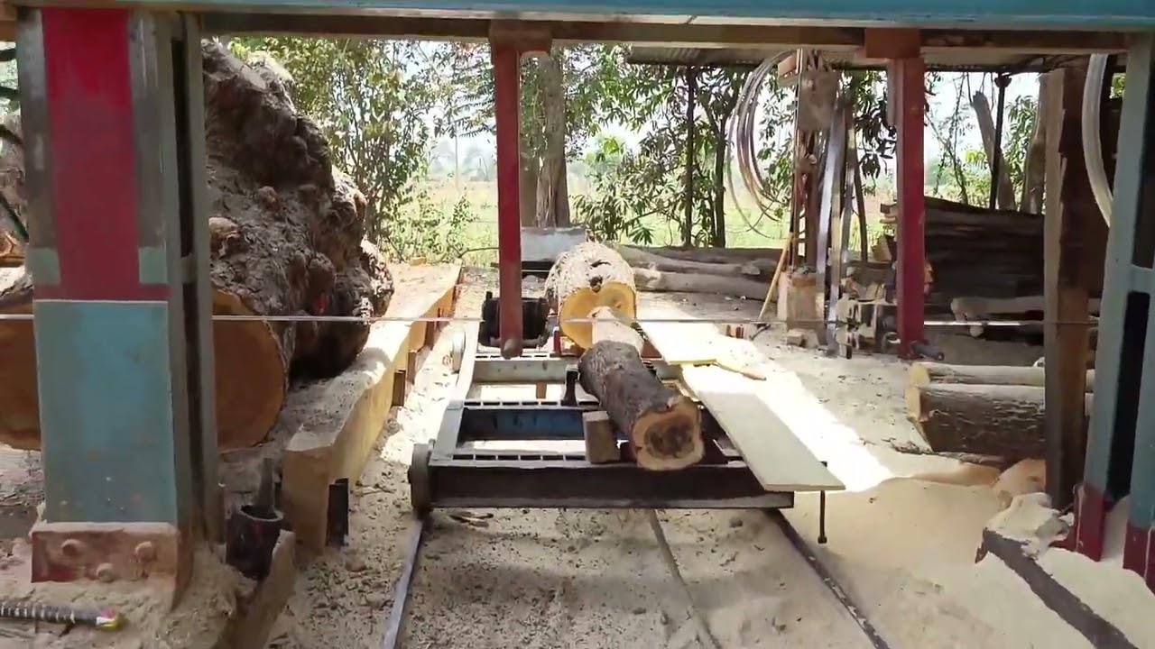 How to Horizontal trolley in babulwood cutting working| Bandsaw making 42inch india @villageboypro9885