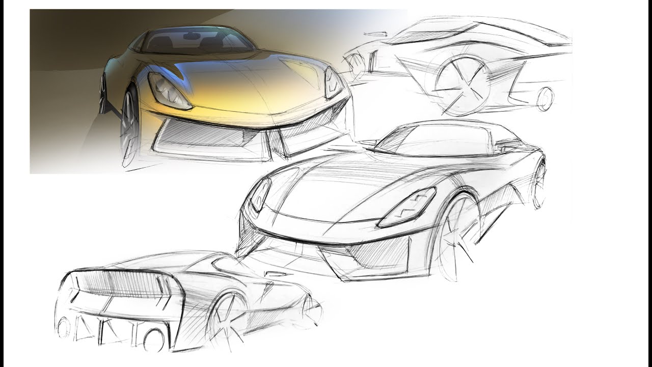 Sports car sketch 스포츠카 그리기