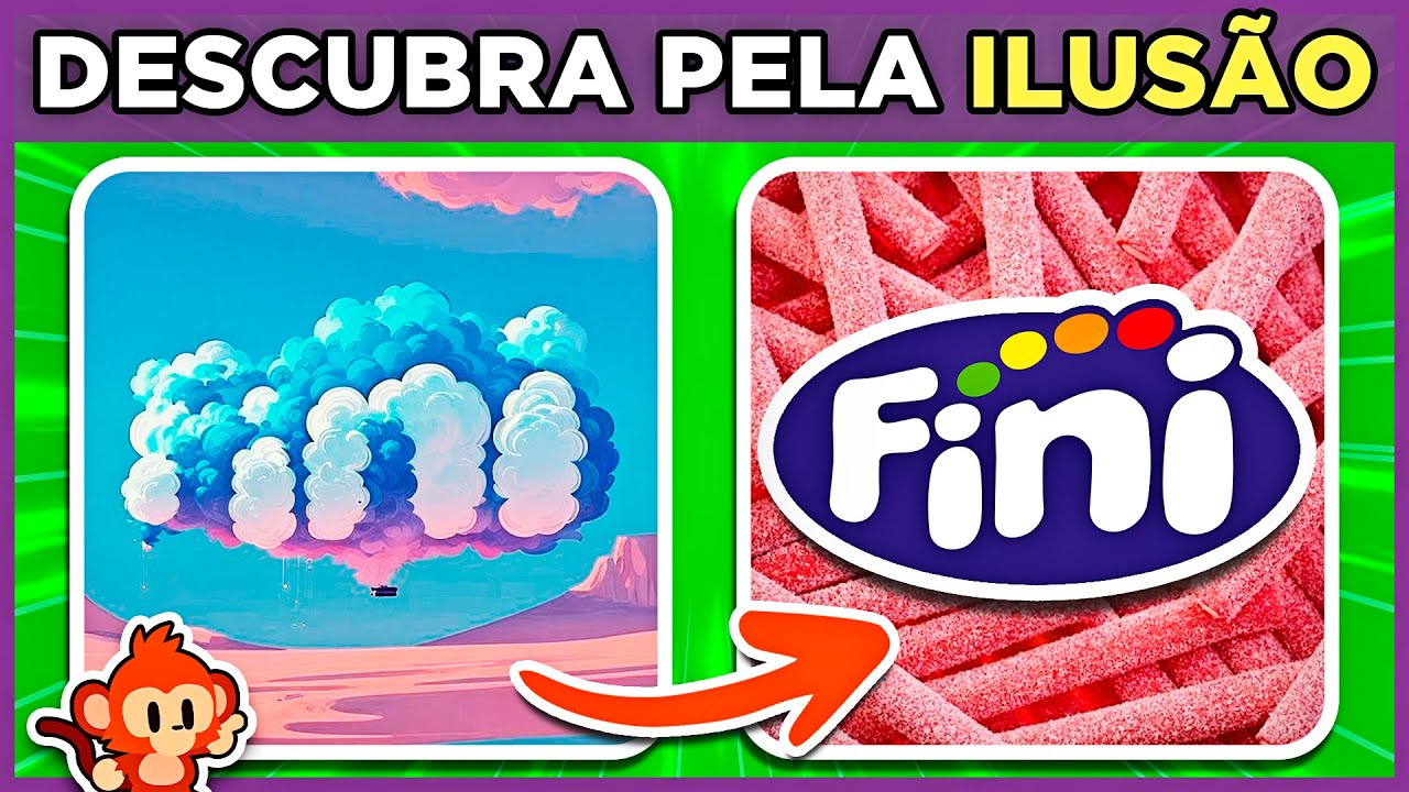 ▶️ DESCUBRA O LOGOTIPO PELA ILUSÃO DE ÓTICA | Teste sua visão e raciocínio | #macaquiz #quiz