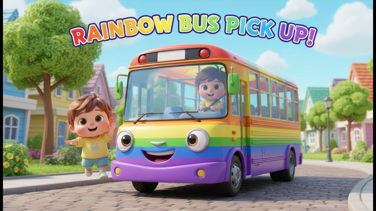 Rainbow Bus Pick Me Up – Nursery Rhyme, Vehicle Fun, and Colorful Adventure
