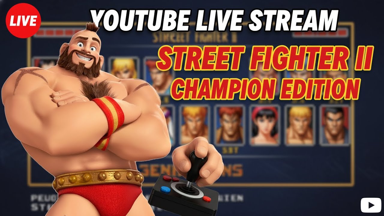Street Fighter 2 Champion Edition! Live Stream @ Retro Gameplay Official #retrogaming  #arcade #live
