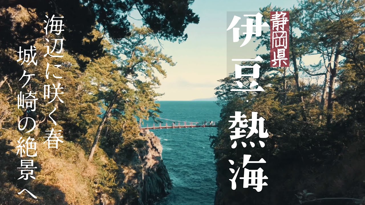 【🇯🇵伊豆旅行】熱海～城ヶ崎海岸｜日本一早咲きの桜🌸｜新名物グルメ🍜