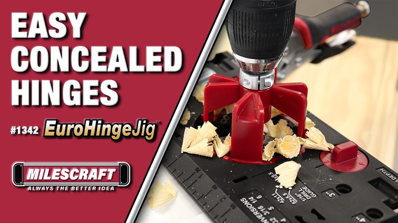 Milescraft #1342 EuroHingeJig&trade; - Concealed Hinge Jig Makes Cabinet Door Installation Easy