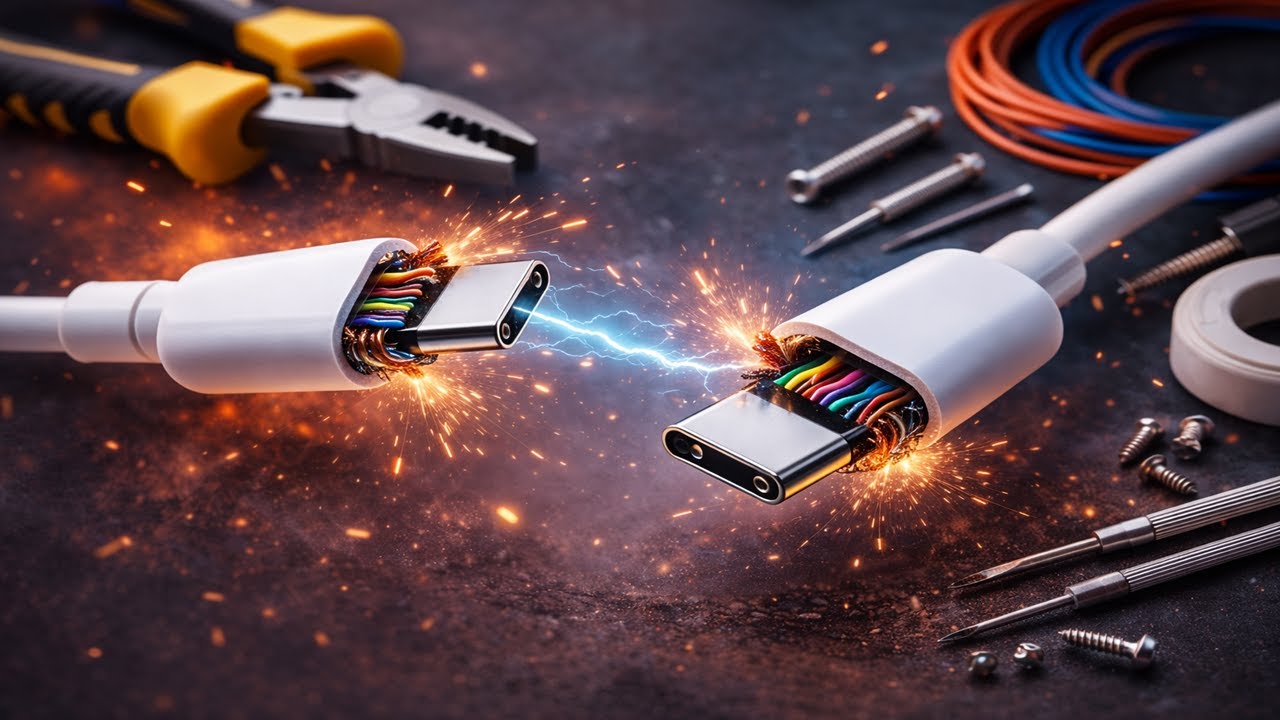Çift Ucu  #typec Olan Süper Hızlı Şarj Kablosu Tamiri | #Repair of a #superfastcharging  Cable