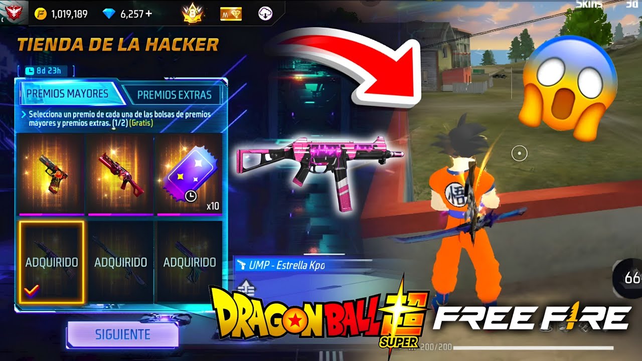 SE PUEDE SACAR LA TIENDA DE LA HACKER CON 9 DIAMANTES😱💎! DRAGON BALL X FREE FIRE 