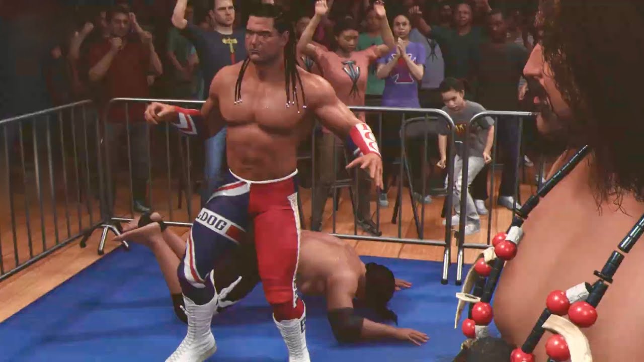 British Bulldog Vs. Fatu w/Afa: European Championship Title Match - WWE 2K25 PS5