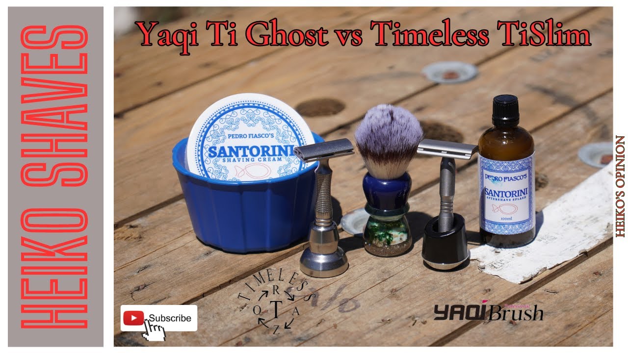 Titanium Razors Compared - Yaqi Ti Ghost vs Timeless TiSlim