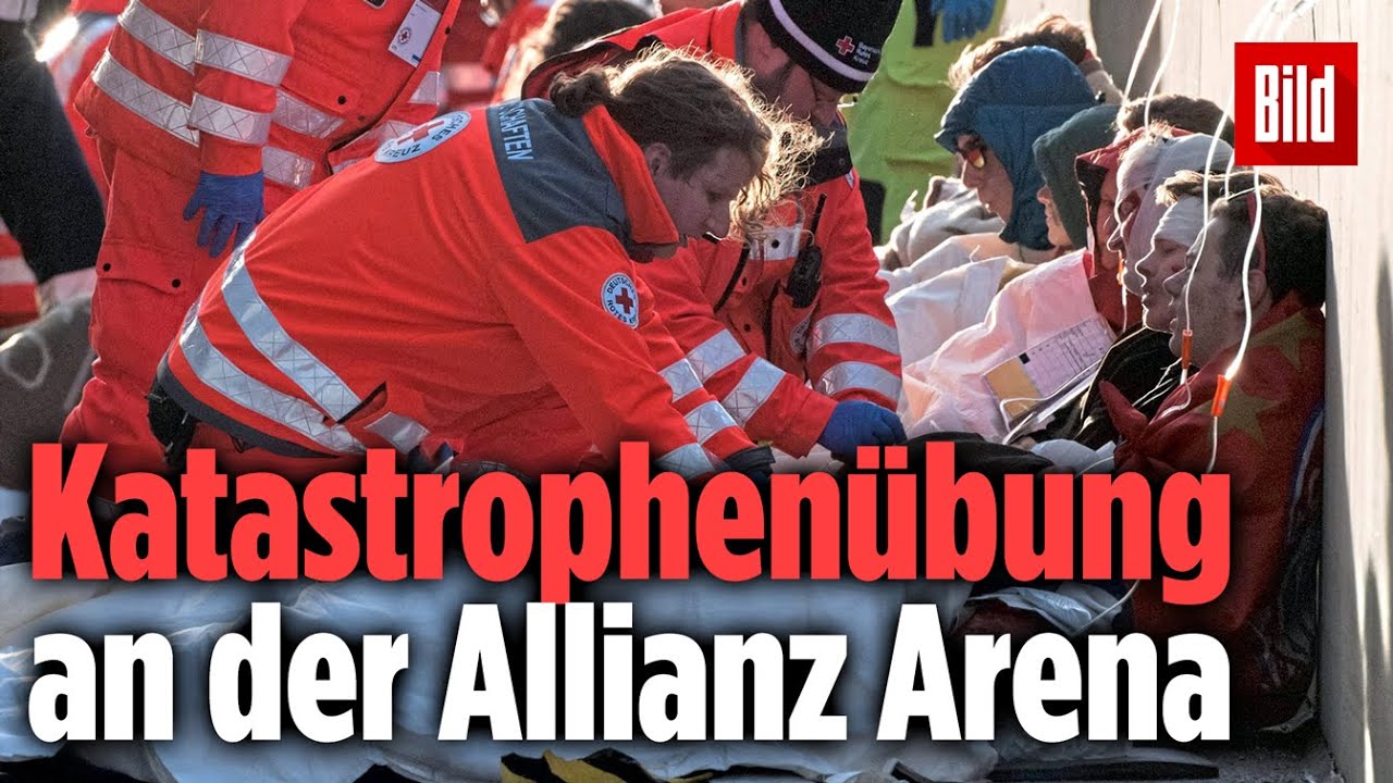 Katastrophenübung an der Allianz Arena: Rund 2000 Einsatzkräfte im Einsatz