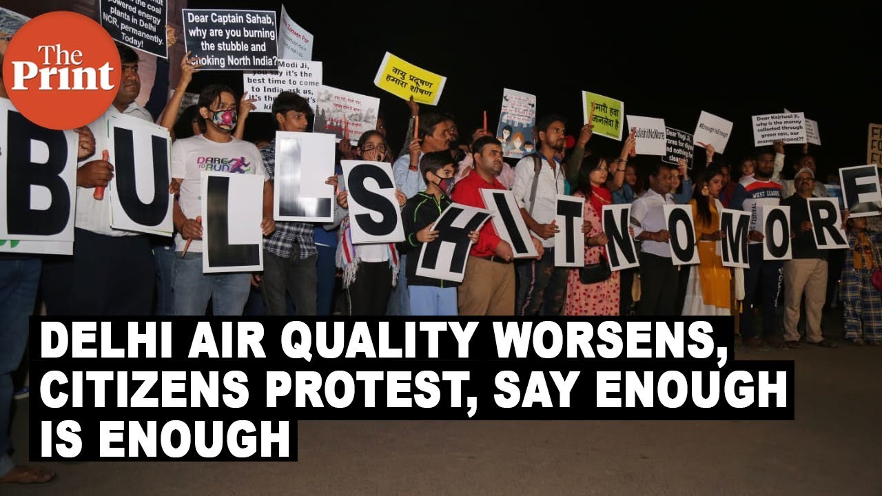 As air quality in Delhi remains very poor, citizens protest, say enough is enough