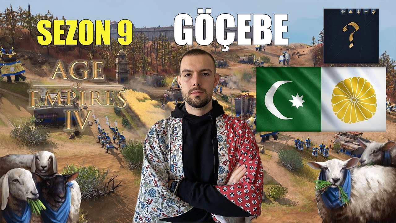 Age of Empires 4 DELHİ Takımlı, OSMANLI ve JAPON Göçebe Canlı Oynayış