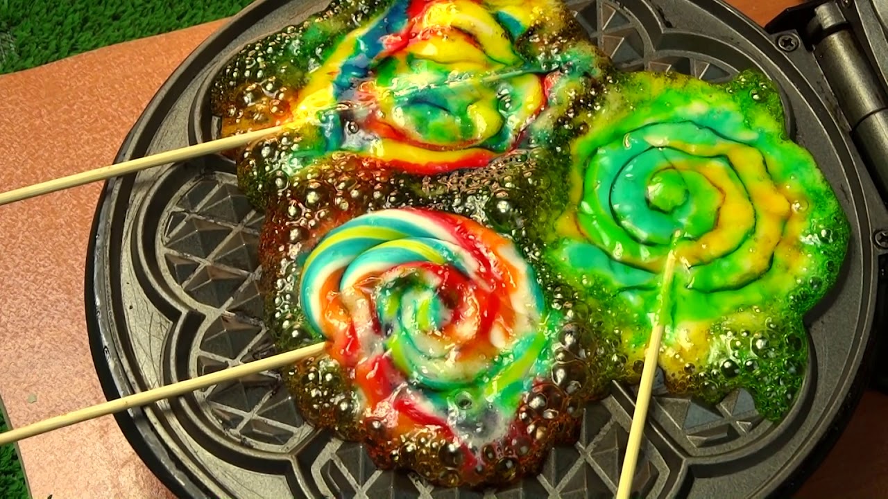 EXPERIMENT WAFFLE IRON vs RAINBOW LOLLIPOP