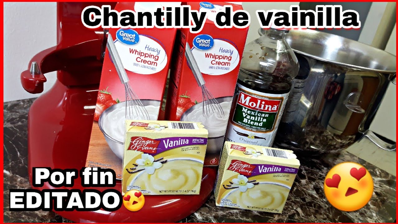 CHANTILLY DE VAINILLA  CON PUDDING Y MI RELLENO ESPECIAL PRIMERA PARTE