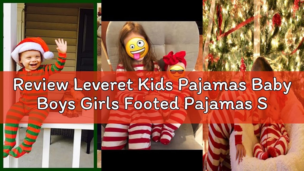 Review Leveret Kids Pajamas Baby Boys Girls Footed Pajamas Sleeper 100% Cotton (Size 6-12 Months-5 T