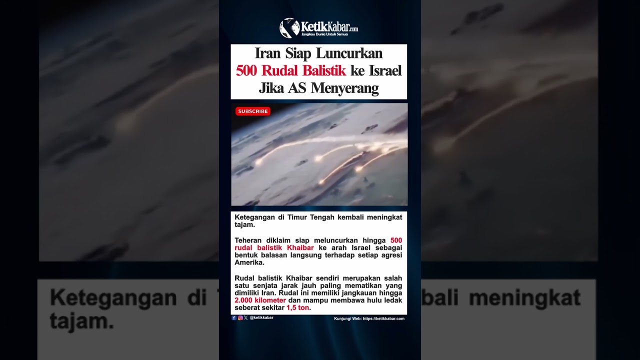 Iran Ready to Launch 500 Ballistic Missiles at Israel If the US Attacks #iran #israel  #shorts