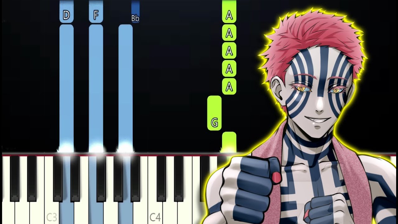 Demon Slayer Movie Akaza Theme (Piano Tutorial)