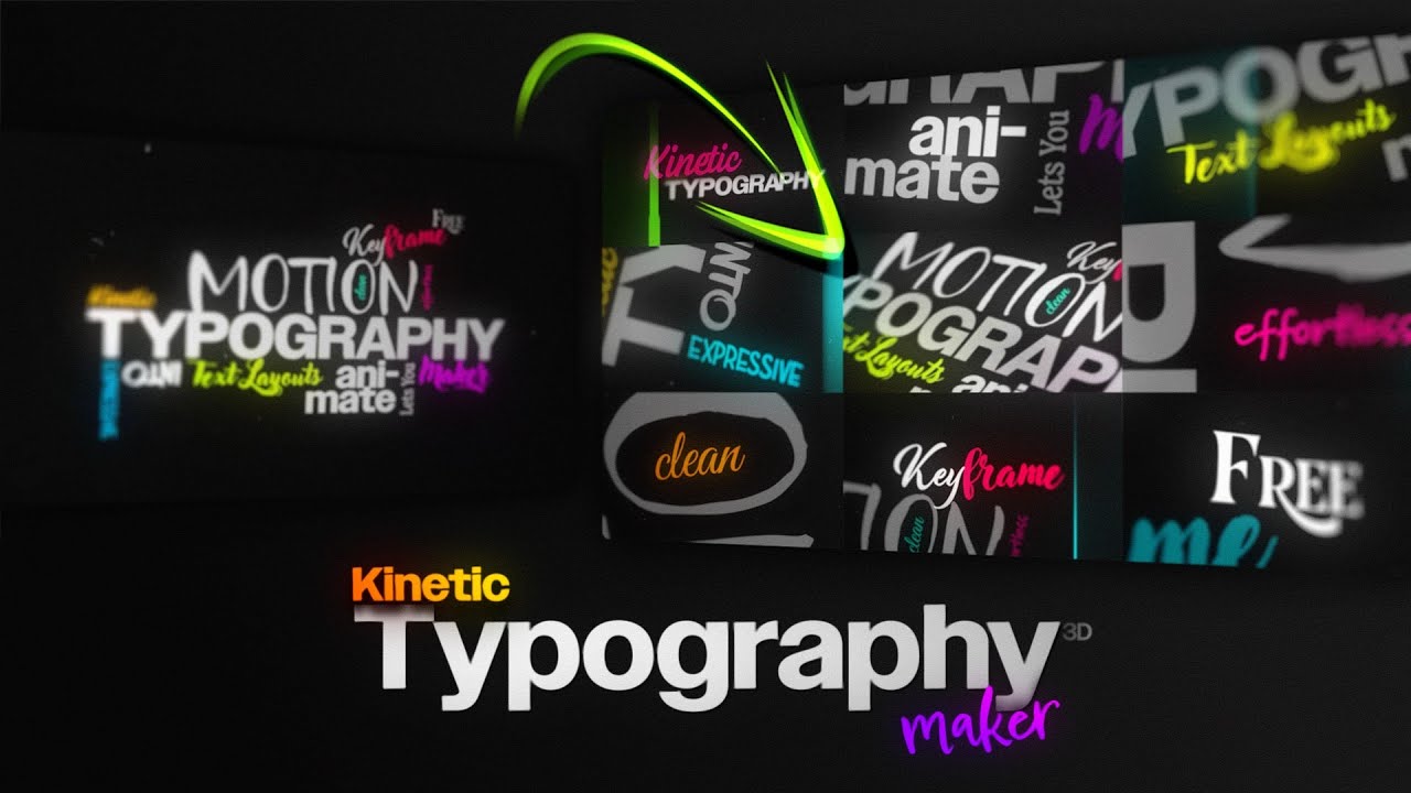 Kinetic Typography Maker 3D | Procedural Text Animation Engine for Custom Layouts No-Keyframes