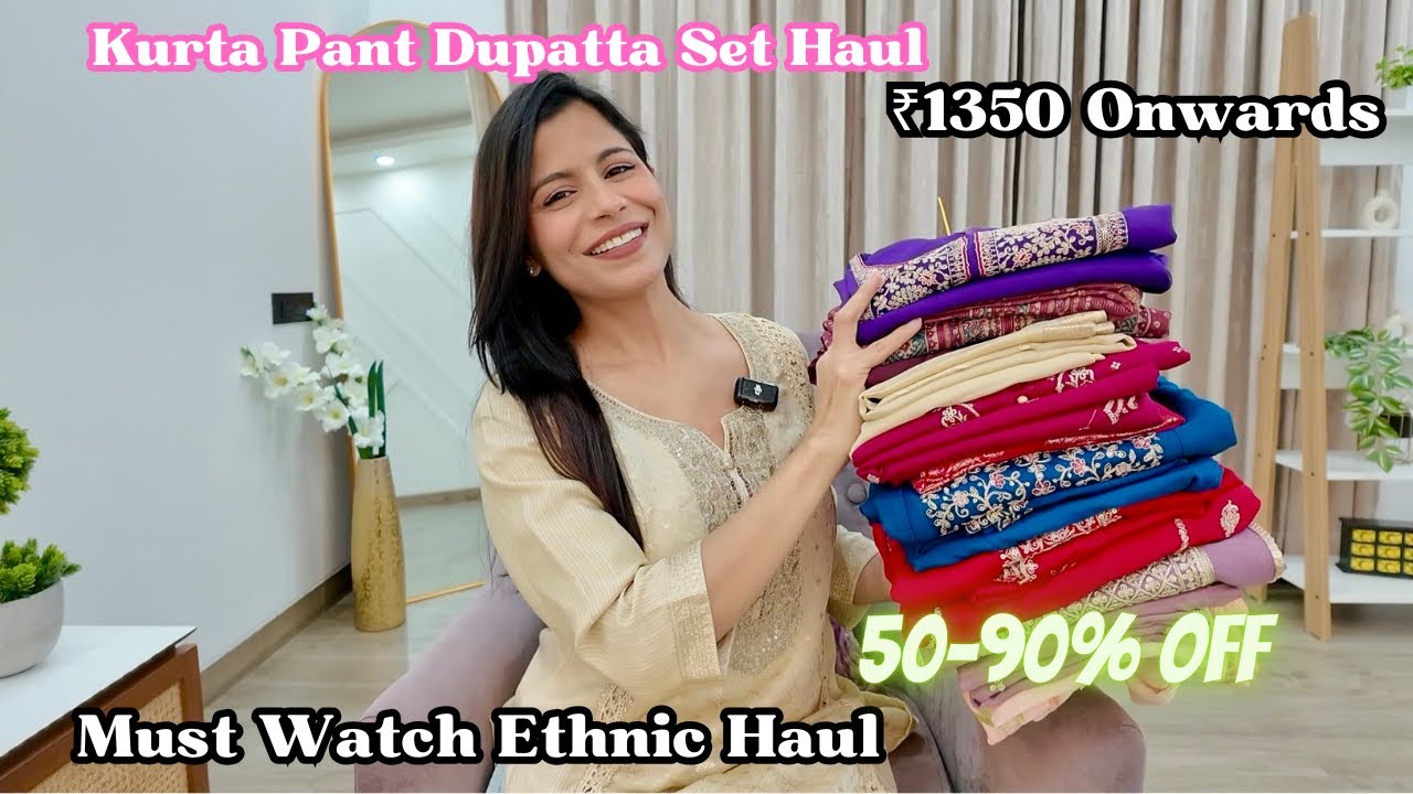 Huge Myntra Kurta Pant Dupatta Sale Haul ₹1350 Onwards l Dream Simple